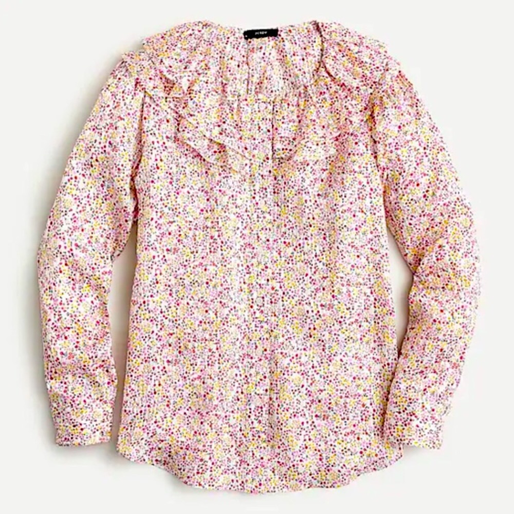 J.Crew Ruffle Top in Field Day Print Small